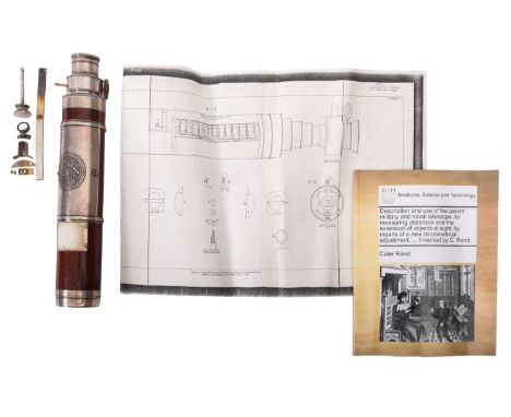 A rare  early 19th century Carter Rand patent Military and Naval refracting telescope, signed '101 C Rand's Patent. made & so