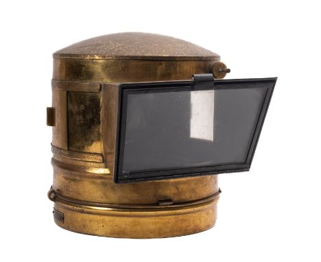 A 4 1/2 inch liquid filled binnacle compass, maker Lily & Reynolds Ltd. London' the brass cased compass in a gimbal mount wit