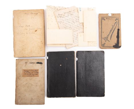 A collection of six late 19th century Journals  by H. S  Brown, 3rd Greaser, of the barque 'Stracathro' of Dundee,  one first