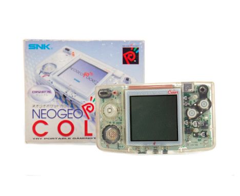 SNK NEO GEO POCKET COLOUR CONSOLE,in Crystal, serial no. 803786, boxed with papers