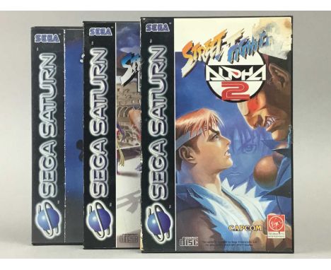 LOT OF SEGA SATURN GAMES,including Sega Rally Championship, Nights, Sonic R, Street Fighter Alpha, Virtua Cop, all boxed, app