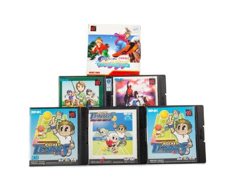 SNK NEO GEO POCKET / POCKET COLOUR - SIX GAMES,Cool Boarders (JPN), NeoGeo Cup '98 Plus, Neo Turf Masters, Pocket Tennis (JPN