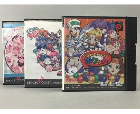 SNK NEO GEO POCKET / POCKET COLOUR - SIX GAMES,Puyo Pop, Puzzle Bobble Mini, Puzzle Link 1 &amp; 2 (JPN), Magical Drop Pocket