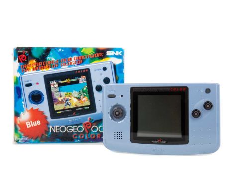 SNK NEO GEO POCKET COLOUR CONSOLE,in Blue, no stated serial no., boxed with papers
