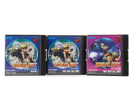 SNK NEO GEO POCKET / POCKET COLOUR - THREE GAMES,Dive Alert, Dive Alert: Matt's Version and Dive Alert: Becky's Version, firs