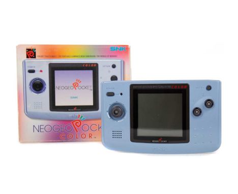 SNK NEO GEO POCKET COLOUR CONSOLE,in Blue, SKU NEOP-A2, boxed with booklet
