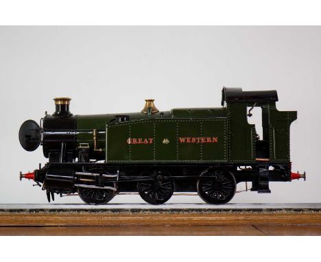 GOOD SCRATCH BUILT LIVE STEAM MODEL LOCOMOTIVE,3 1/2" gauge, City of Truro, in green and black Great Western Railway livery, 