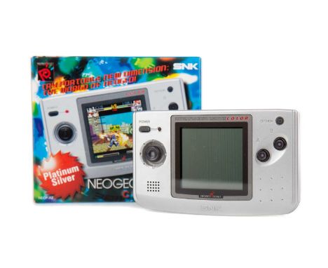 SNK NEO GEO POCKET COLOUR CONSOLE,in Platinum Silver, serial no. 451240, boxed with papers