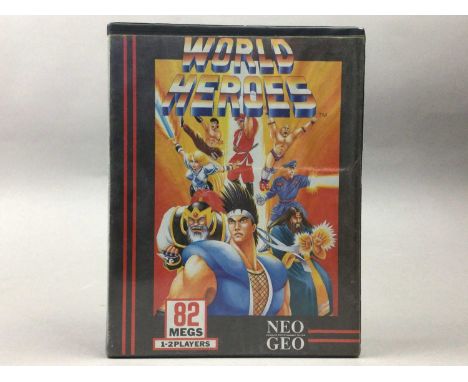 SNK NEO GEO - WORLD HEROES,boxed with facsimile photocopied manual