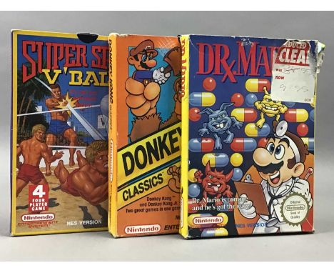 LOT OF NINTENDO HOME CONSOLE GAMES,with 7 NES including Dr. Mario and Donkey Kong Classics and approximately 20 N64 games inc