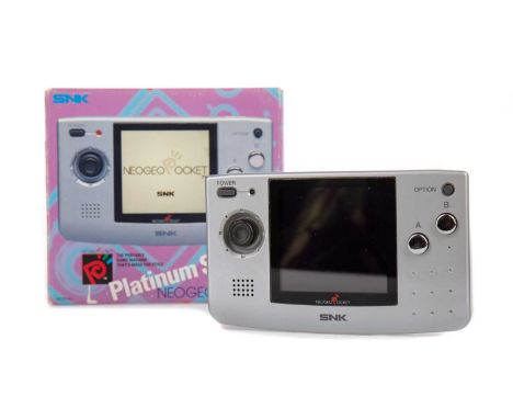 SNK NEO GEO POCKET CONSOLE,in Platinum Silver, serial no. 112896, boxed with booklet