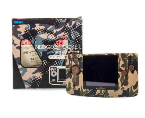SNK NEO GEO POCKET CONSOLE,in camouflage, serial no.8745, boxed with papers