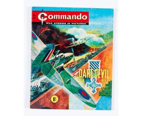 Commando 20 (1962) Daredevil D.F.C. Bright covers, tight spine with light bindery ripples [fn]