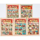 Magic Comic (1940) 35-39. Propaganda war issues. No 36: Bumper Easter Fun Number, No 37 April