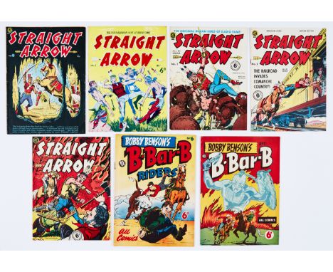Straight Arrow (1952 Cartoon Art productions) 1, 3 [vg/vg+]. With Straight Arrow (Streamline) 2-4 [fn/vfn] and Bobby Benson's
