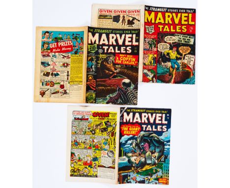 Marvel Tales (1951-55) 101, 110, 130. #101 light tan pages , rusty staples [vg-], 110 light tan/tan pages, soiled back cover 