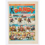 Dandy 256 (1943) Bumper Christmas Number. Desperate Dan says "When with hats and crackers done, they