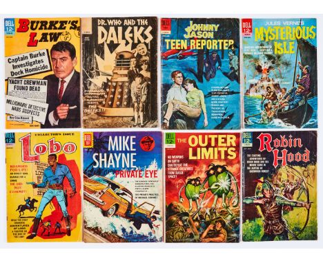 Dell first issue mix + (1962-66). Burke's Law 1, Dr Who and the Daleks (faded cover), Johnnie Jason Team Reporter 2, Jules Ve