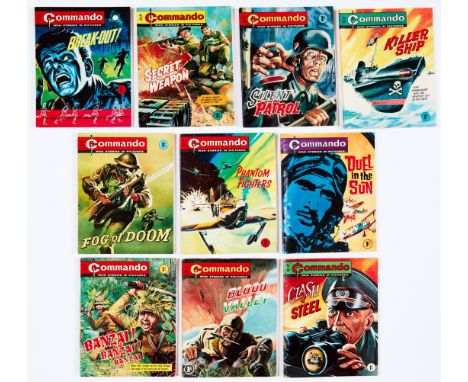 Commando 41-50 (1962). Bright covers, tight spines with light bindery ripples, cream pages [fn/fn+] (10)