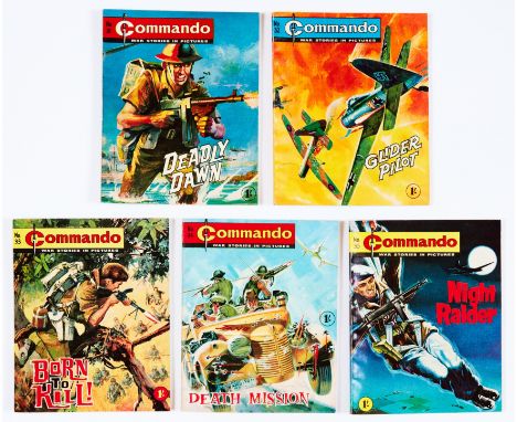 Commando 31-35 (1962). Bright covers, tight spines with light bindery ripples, cream pages [fn] (5)