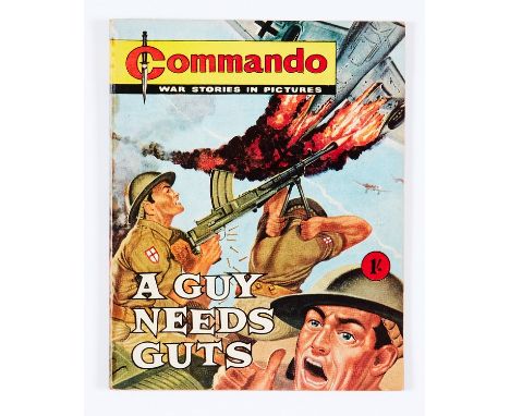Commando 3 (1961) 'A Guy Needs Guts'. Bright covers, tight spine, light tan pages [fn-]