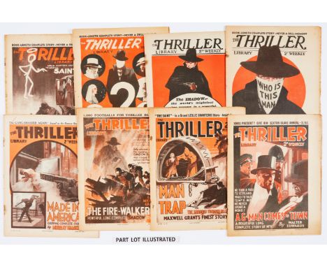 The Thriller (1938) 465-516. Near complete year missing No 512. Featuring The Saint 5 episode story by Leslie Charteris, The 