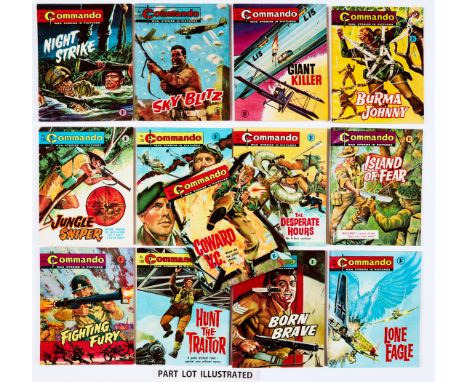 Commando 151-175, 192 (1965). Bright covers, tight spines with light bindery ripples, cream pages [fn/fn+] (26)