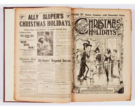 Ally Sloper's Half-Holiday (1908-09) 1257, 1262, 1274, 1283-86, Christmas Holiday 1908 (with Song Sheet, without Gratis Plate