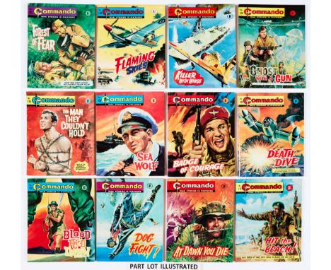 Commando  101-125 (1964). Bright covers, tight spines with light bindery ripples, cream pages [fn/fn+] (25)