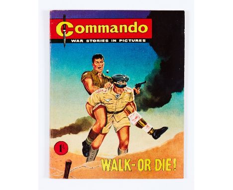 Commando War Stories in Pictures No 1 (D.C. Thomson 1961). Bright cover, sharp corners, tight spine, cream pages, the back co