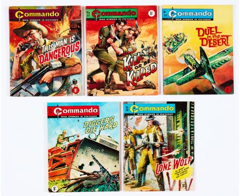 Commando 36-40 (1962). Bright covers, tight spines with light bindery ripples, cream pages [fn/fn+] (5)
