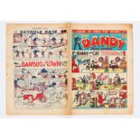 Dandy 204 (1941) Xmas Fun Number. 'Waste Paper can win the war!' Bright colours, light tan pages