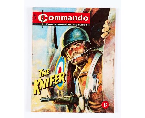 Commando 17 (1962) The Knifer. Bright covers, light spine bindery ripples, cream pages [fn-]