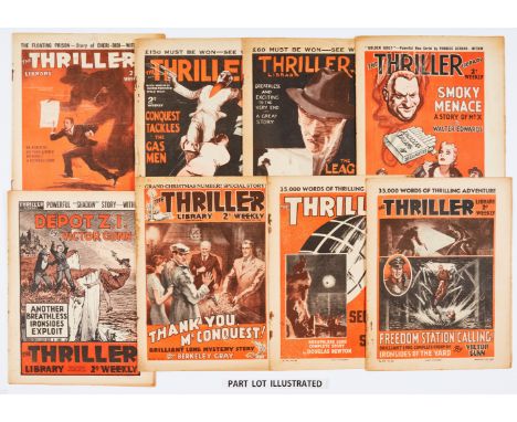 The Thriller (1939-40). 1939: 518-569 near complete year missing issue No 532. With 1940: 570-578. Starring The Shadow by Max