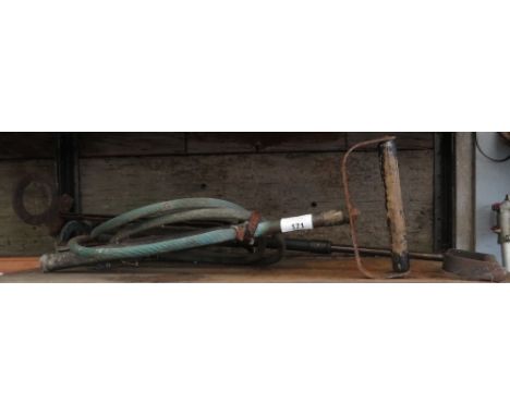2 VINTAGE PUMPS &amp; HOSE