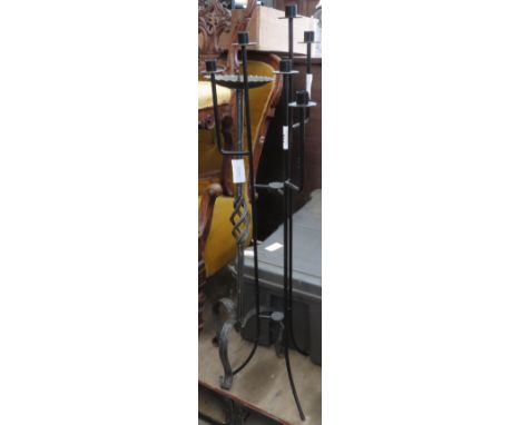 WROUGHT IRON SINGLE CANDLESTICK HOLDER &amp; MULTI CANDLESTICK HOLDER