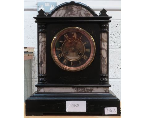 DARK CASED MANTEL CLOCK