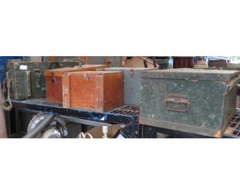 5 WOODEN CRATES WITH HAND TOOLS
