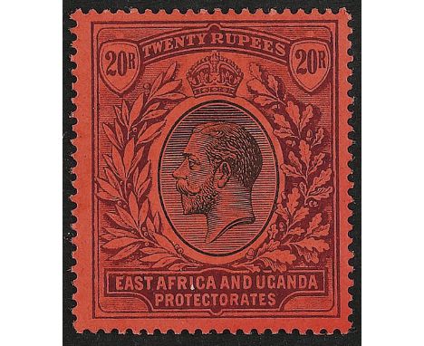 1912 George V 20 r. violet and black on red paper, two examples (Yv. n. 148)(SG n. 59) 1   € 150