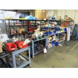 Approx. (9) Shelves with (1) 2 Door Cabinet Consisting of Wire, Valves, Hardware, Etc.