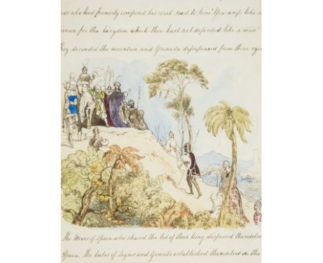 NO RESERVE [Doyle (James E., 1822-1892)] The Adventures of the Last Abencerrage, 13 original drawings cut from an illustrated