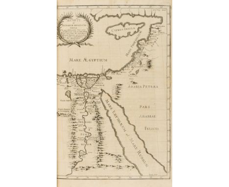 NO RESERVE Athanasius (Saint) Opera omnia, 2 vol. in 3, half-title, engraved portrait frontispiece (bound in later), map of E