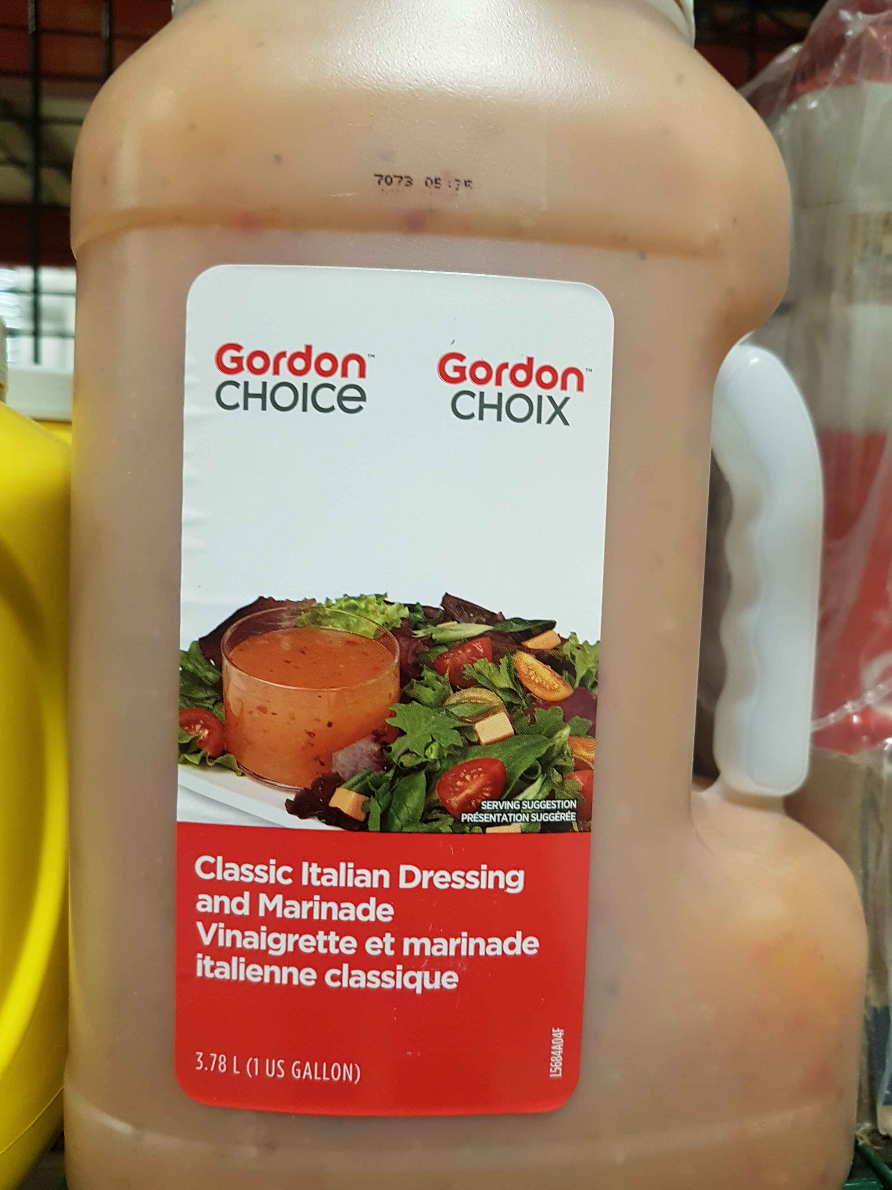 Gordon Choice Classic Italian Dressing 2 x 3.78LT Jugs, Notes