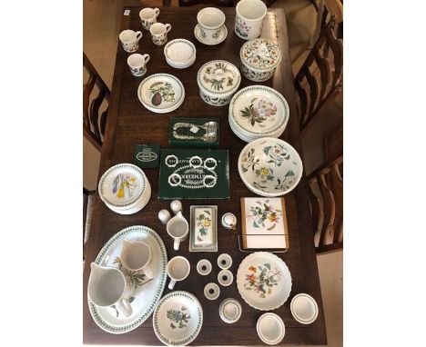 Collection of Portmeirion 'The Botanic Garden' pattern dinner and tea ware to include 8 dinner plates, 4 medium plates, 13 si