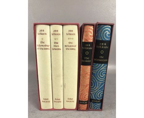 Folio Society, J R R Tolkien, Lord of the Rings collection, in slip cases, 5 books in total