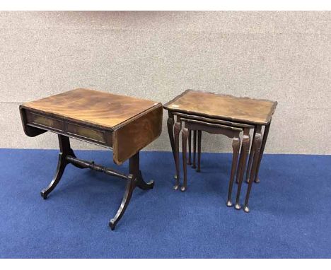 SOFA TABLE AND A NEST OF TABLES