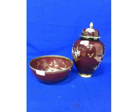 GROUP OF VARIOUS CARLTONWARE ITEMSincluding a ginger jar