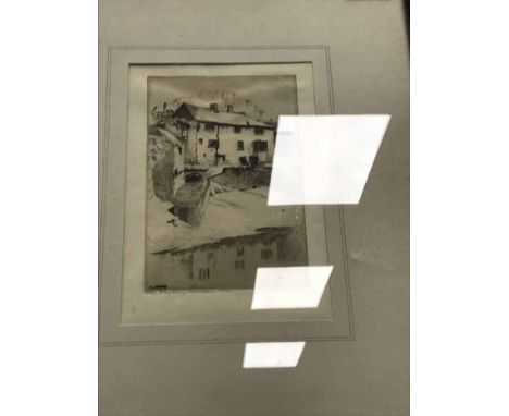 ETCHING BY EUMAYBERY SIGNED, FRAMED and under glass 