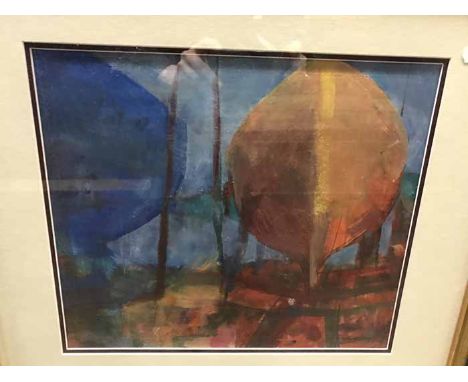 ROBERT.W. INNESST MONANS: SLIPWAY SKETCH 3oil paintingframed and under glass 