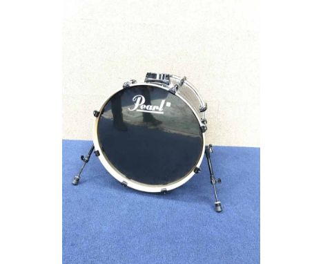 RAVEN TRUMPETwith mouthpiece, with fitted case; together with a Pearl Vision bass drum (2)